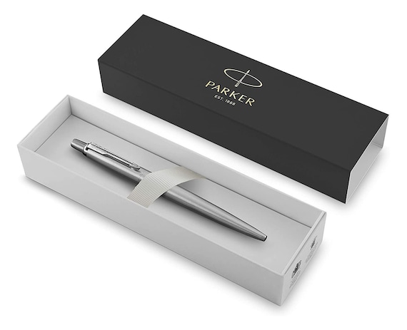 Personalised Engraved Parker Jotter Black Ballpoint Pen Gift Boxed Black Ink 