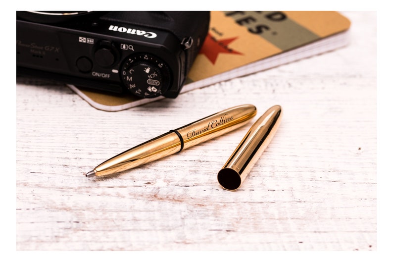 Personalized FISHER SPACE PEN Custom Engraved Bullet Pens Black Gold Silver Ballpoint Graduation Groomsmen Gifts for Dad Him Men Fathers Day image 5