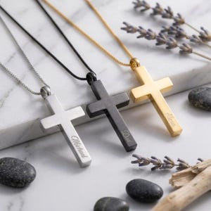 Personalized CROSS URN NECKLACE Cremation Jewelry for Men Women Human Ashes Keepsake Hair Dog Cat Pet Memorial Waterproof Custom Engraved