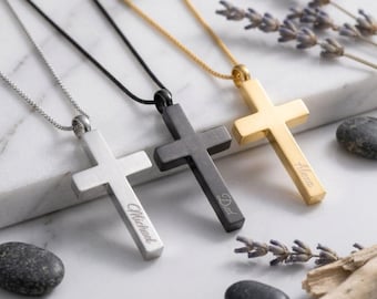 Personalized CROSS URN NECKLACE Cremation Jewelry for Men Women Human Ashes Keepsake Hair Dog Cat Pet Memorial Waterproof Custom Engraved