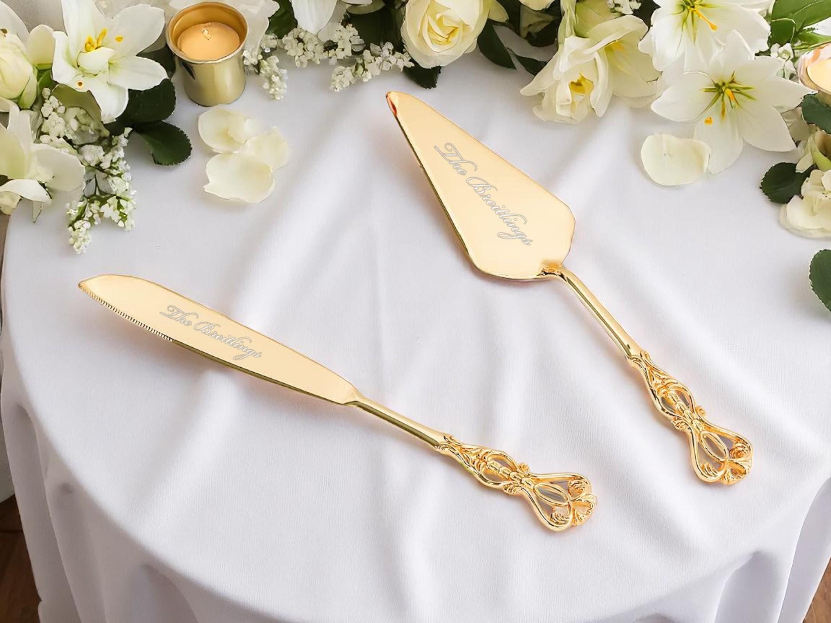 Bodas De Oro Juego De Cuchillo Y Servidor Para Boda, Juego De Corte De  Pastel Dorado, Elegante Juego De Cortadores De Cuchillos Para Tartas,  Servidores De Pastelería, Regalo De Cumpleaños Nupcial De, image size:2700x2025