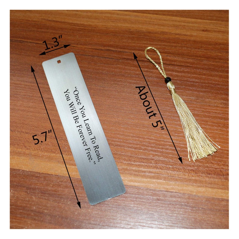 Personalized BOOKMARK & TASSEL Book Mark Book Lover Reader Teacher ...
