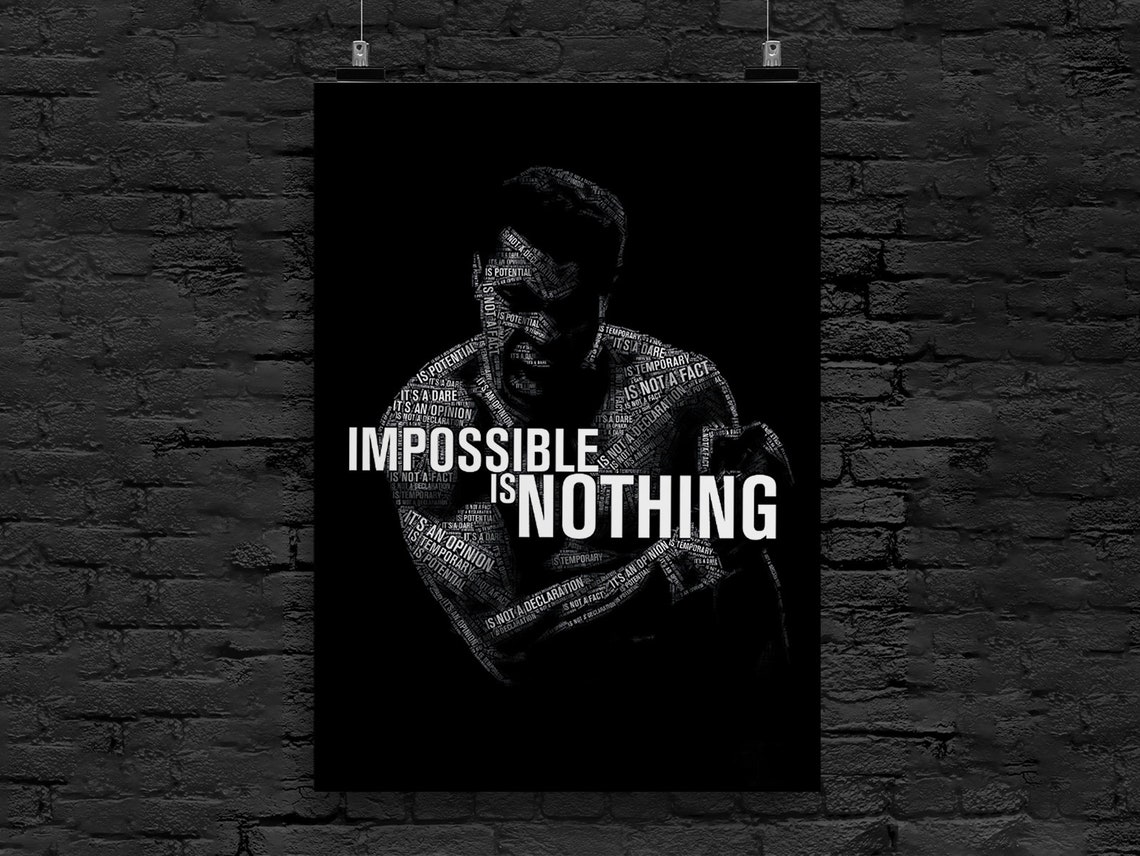 MUHAMMAD ALI Motivational Quote Printable Poster Picture Wall | Etsy