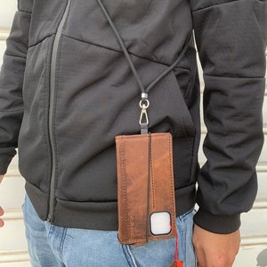 Funda de piel auténtica de color oscuro para Apple iPhone 11, 12, Mini, Pro, Note 20, S21 Ultra, bandolera, funda tipo libro, funda tipo cartera, piel de grano completo