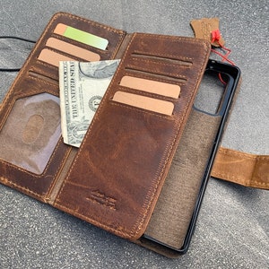 Étui en cuir véritable beige pour Samsung Galaxy Note 10 20 s24 s23 s22 ultra 5G Ultra Book Wallet Housse amovible Fenêtre d'identification Cartes Support magnétique