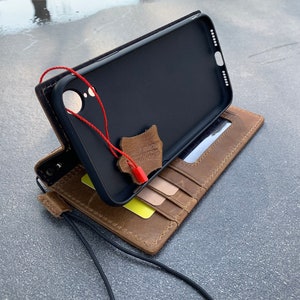 Genuine Natural Tan leather for apple iPhone XR case cover wallet credit holder book luxury holder slim Classic