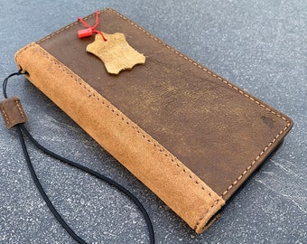 Véritable étui en cuir véritable pour Apple iPhone 11 12 13 14 Pro Max Mini Pro Book Etui portefeuille design vintage de luxe