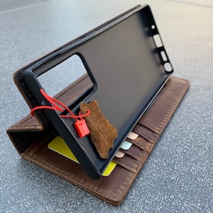 Funda de cuero genuino para Samsung Galaxy Note 20 Ultra 5G, funda tipo libro, billetera, tarjetas, carga inalámbrica, ventana de identificación, Biblia, soporte de goma de lujo