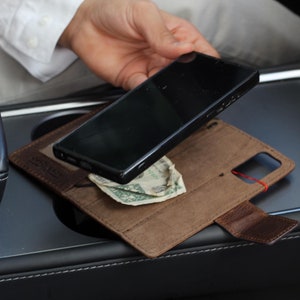 Funda de cuero genuino para Apple iPhone 11 PRO, funda estilo billetera vintage, tarjetero, libro magnético, extraíble, de lujo, delgada, con diseño artístico