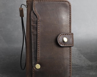 Genuine Dark Leather Case for Google Pixel 5 6 7 8 9 Pro XL Fold 7a 6a 5a 4a 8a 4G Book Wallet Stand Credit Card ID Window Luxury Cover