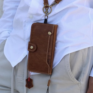 Funda de cuero color canela ARICHI para Galaxy S24 Ultra S25 Edge S23 S22 S21 S20 FE Note 10 A56, con cierre tipo cartera y ranuras para tarjetas.