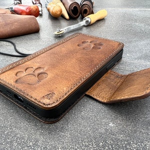 French Bulldog Phone Case Wallet - Brown French Bulldog Phone Case Wallet - Brown