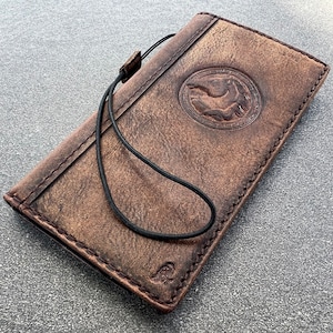 Custodia in vera pelle vintage per Google Pixel 4 4A 5 5A 6 6A 7 7a 8 8a 9 Pro, custodia a libro pieghevole, 4G 5G, portafoglio con stampa a cavallo, pietra lavata