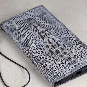 ARICHI Handgemaakte lederen tas voor OnePlus Open 13 13R 12 12R 9 Pro 8 Vintage krokodil reliëf wit gepolijst portemonnee met kaartsleuven