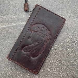 Echt Leer Voor Case Galaxy s21 s20 Ultra s8 s9 Note 8 9 10 20 21 A71 A52 A12 A31 a32 4G 5G Portemonnee Dark Design Eagle Stamping Emboss