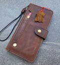 Genuine Leather Case for Samsung Galaxy Note 20 Ultra 5G Book Wallet Handmade Rubber Holder Cover Wireless Charger Business Design Style product logo