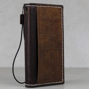 Custodia per telefono in pelle scamosciata di coccodrillo fatta a mano, portafoglio per Google Pixel 9 8 7 6 5 4 Pro XL, scomparti per carte pieghevoli con chiusura magnetica e rimovibile