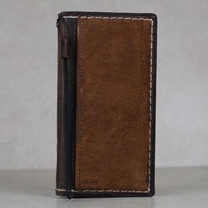 Étui en cuir fait main ARICHI pour Google Pixel 9 8 7 6 5 4 Pro XL - Poche frontale en daim, portefeuille magnétique amovible avec emplacements pour cartes