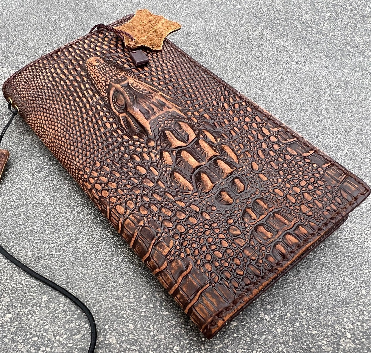Genuine Leather Case For Apple iPhone 11 12 13 14 15 16 Pro Max 6 7 8 plus SE XS Book Cover Wallet Cards Slots Crocodile Stamping Vintage