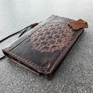 Echte Donkere Lederen Case Voor Google Pixel 4 4A 5 5A 6 6A 7 7A 8 Pro Stijl Cover 4G 5G Portemonnee graveren Kaartsleuven Stempel Boek DIY Versierd