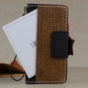 ARICHI Étui portefeuille en cuir de style autruche en daim pour Google Pixel 9 8 7 6 5 4 Pro XL Fold 9A - fait main, noir avec fermeture magnétique, coque amovible