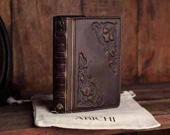 Galaxy Z Fold 8 Leather Case, Handmade Wallet Case, Vintage Book Style Fold 8 Case, Full Grain Leather, Card Holder