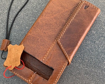 Handmade Tan Leather Wallet Case for Google For PixelChristmas gift