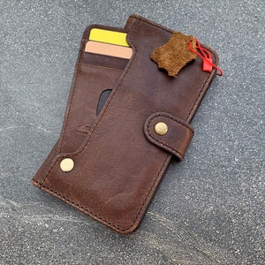 Capa estilo carteira de couro genuíno para Apple iPhone 11 Pro Max, suporte para cartão de crédito, livro Prime Slim, janela de identificação de luxo, design feito à mão