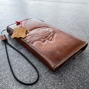 Echtleder Tan Ledertasche für Google Pixel 4 4A 5 5A 6 6A 7 Pro Style Cover 4G 5G Brieftasche Kartensteckplätze Adler Stempel Buch RFID Pay
