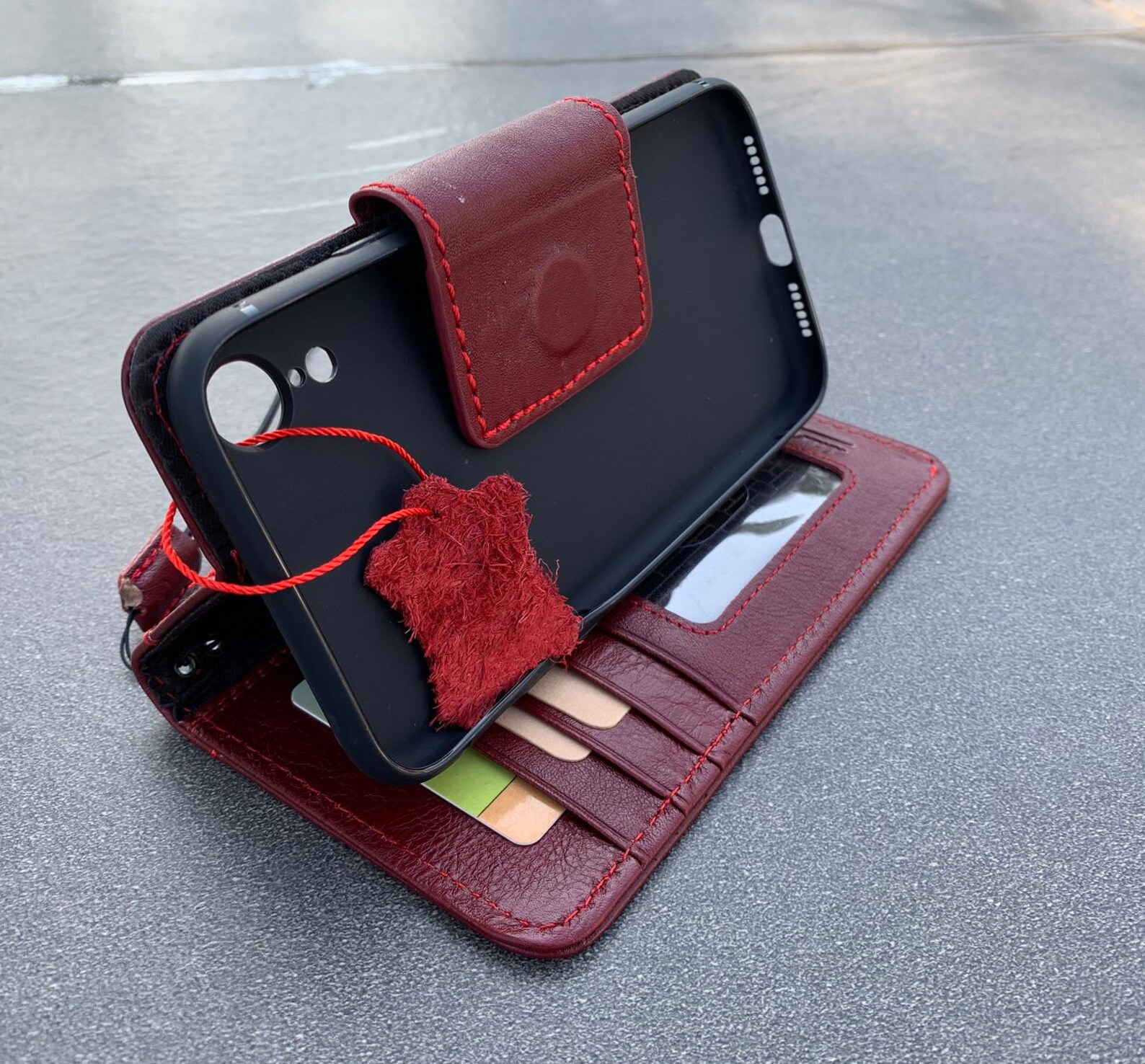 Genuine Full Red Leather for Apple Iphone XR Case Cover Wallet Etsy