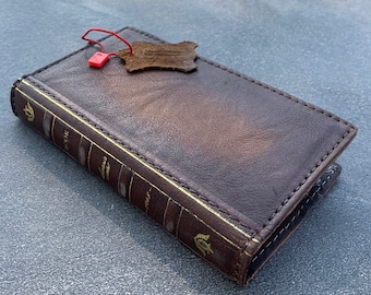 Genuine Leather For Apple iPhone 11 12 13 14 15 16 16e Pro Max 6 7 8 plus SE XS Case Plus Wallet Book Vintage Cover Wireless luxury bible