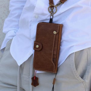 ARICHI Tan Leather Phone Case Oppo Find N3, X6 Pro, Reno 10 Pro+ Reno 12 Pro, 9 5G  A78 A98 Wallet Crossbody Strap Closure Cards Slots