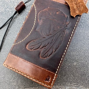 Genuine Leather Case Wallet For Samsung Galaxy s21 s20 Ultra s8s9 Note 8 9 10 20 21 A71 A52 A12 A31 a324G 5G Book Handcraft Eagle Cover Ari