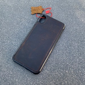 Echtes Echtleder für Apple iPhone XS MAX case cover soft standhalter erstklassige retro schlank Magnetik