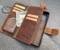 Handmade Tan Leather Wallet Case for Pixel: Magnetic Removable Cover product logo