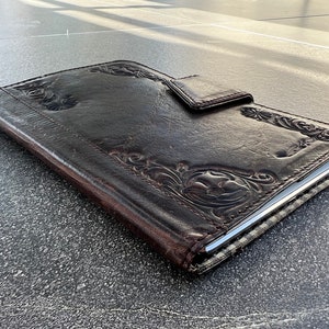 Étui en cuir véritable pour Apple iPad mini 6 5 4 3 Pro Cover Emplacements pour cartes faits main 9,7 en caoutchouc luxe Ari estampage Style