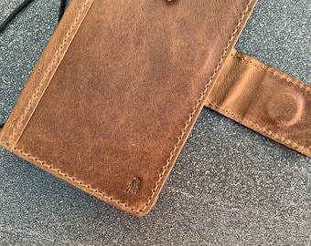 Véritable étui en cuir véritable pour Apple iPhone 11 12 13 Pro Max 7 8 plus SE XS couverture livre portefeuille bande carte de crédit ID aimant affaires mince