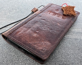 Vintage Leather Wallet Case for Google For Pixel: Handmade Phone CoverChristmas gift