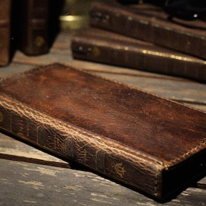 ARICHI Vintage Bible Book Leather iPhone Case – Handmade Phone Wallet Cover For Samsung Galaxy Z Fold 7 6 5 4 3 2  – Book Style