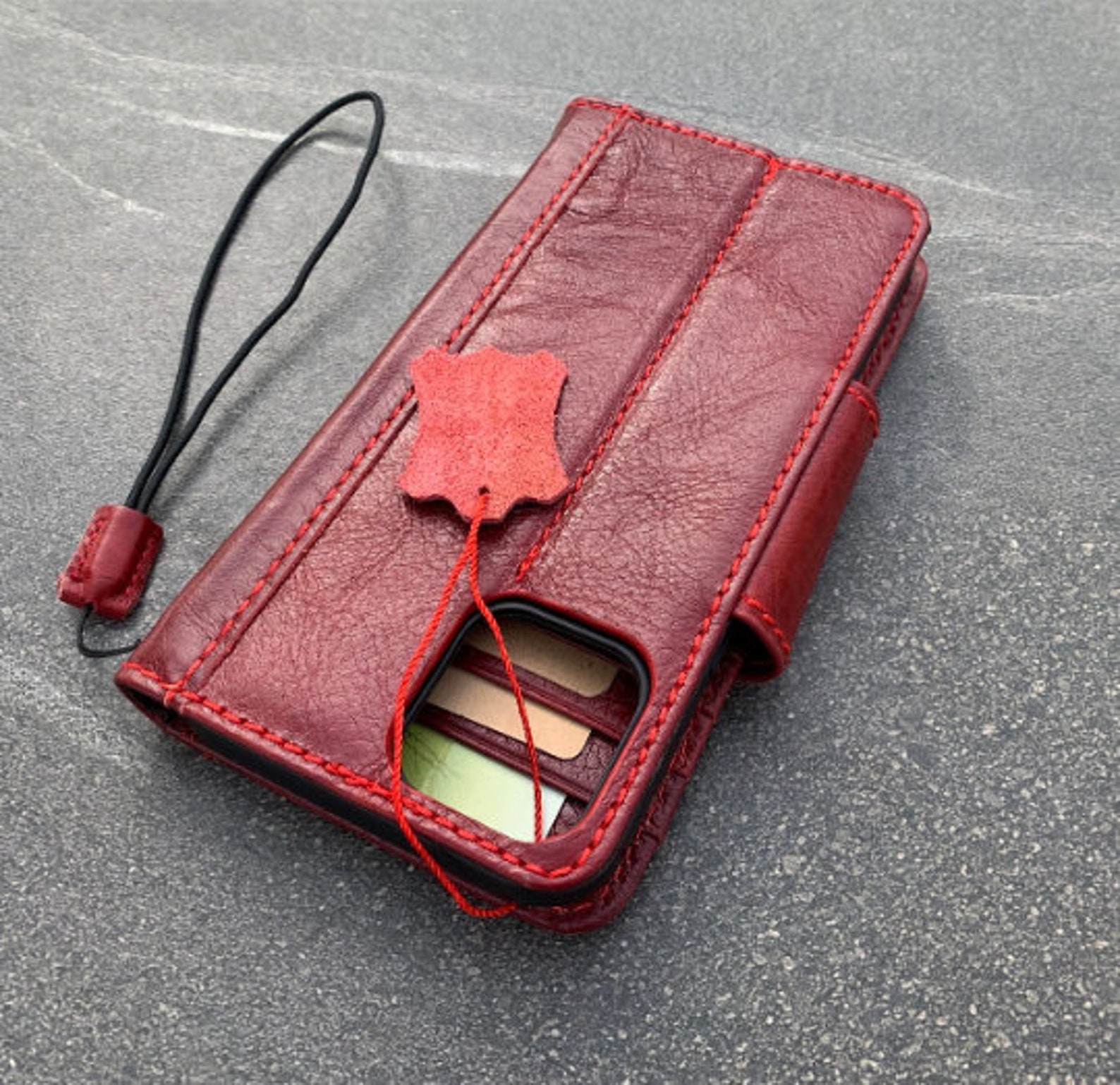 Genuine Real Leather For Apple iPhone 12 Pro case cover Style | Etsy