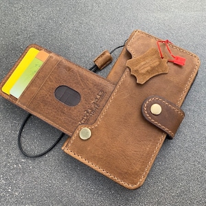 Étui en cuir beige véritable pour Apple iPhone 12 Mini livre, couverture de portefeuille pour cartes, fentes pour fenêtre d'identification, support de charge sans fil, style vintage doux