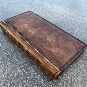 Funda de cuero genuino tipo billetera con diseño de libro bíblico para Samsung Galaxy S24, S23, Fe, S22, S21, S20 Ultra, S8, S9, Note 8, 9, 10, 20, 21, A71, A52, A12, A31, A32, A54, vintage