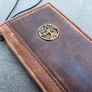 Custodia in vera pelle lavata ARICHI per Google Pixel 4 4A 5 5A 6 6A 7 8 8A Pro Custodia a libro 4G 5G Portafoglio con slot per schede Stile albero della vita gioiello Timbro