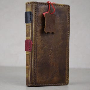 ARICHI Vintage Couro Genuíno Capa de Telefone Carteira para Samsung Galaxy S24 S23 S22 S21 Ultra FE | Estilo Livro Antigo Feito à Mão