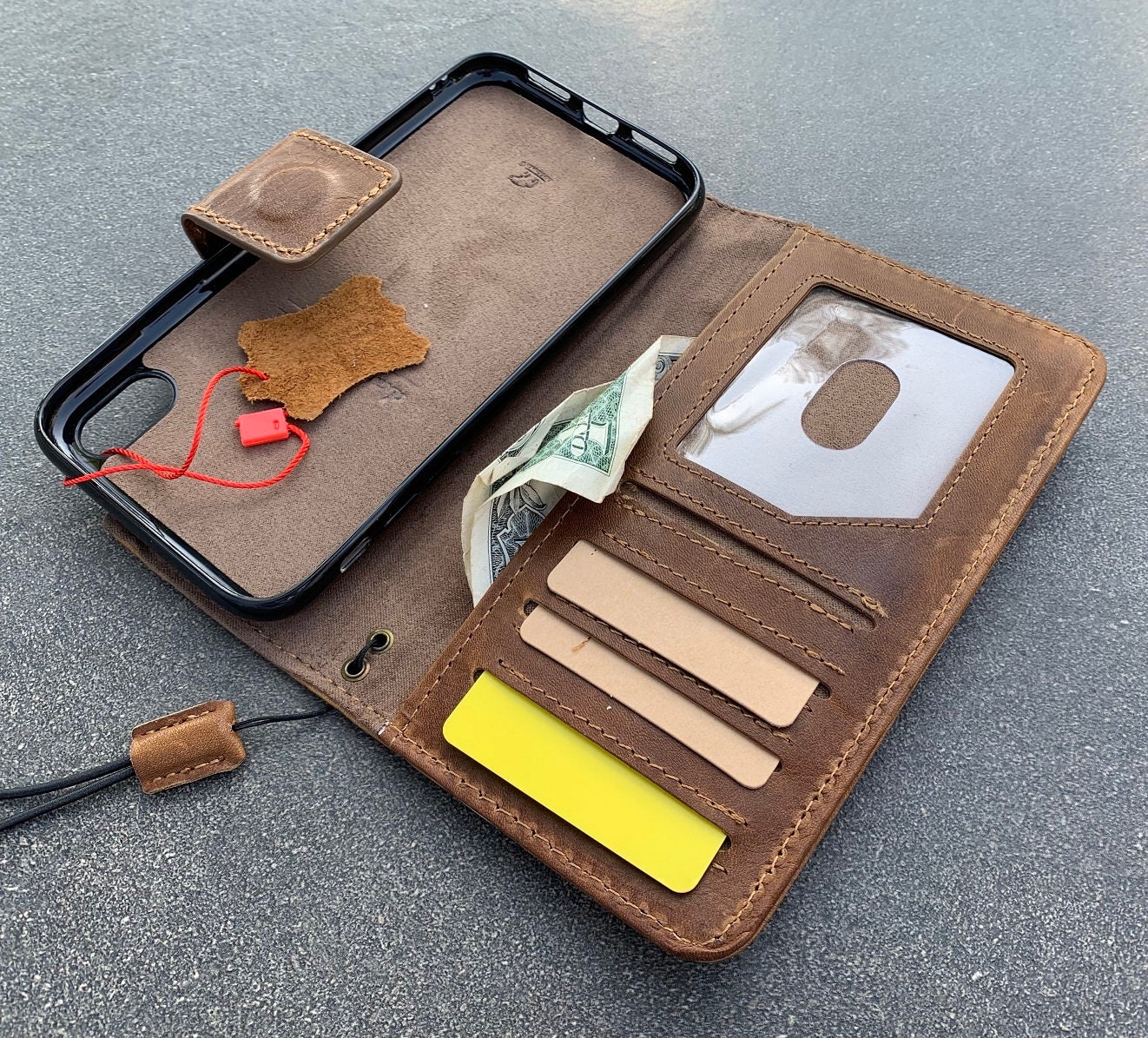 Custodia In Pelle Per IPhone 16 15 14 13 12 11 Pro Max - Foto 11