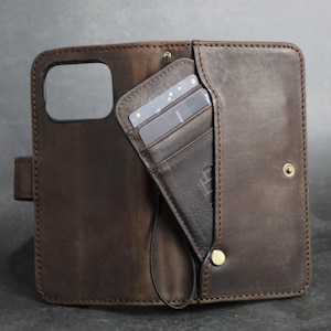 Capa tipo carteira de couro ARICHI para Oppo Find N3, X6 Pro, Reno 10 Pro+ Reno 12 Pro, 9 5G A78 A98, capa flip vintage feita à mão com compartimentos para cartões giratórios