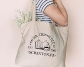 The Finer Things Club Tote Bag, The Office Tote Bag, Dunder Mifflin Paper Co, Dwight Schrute, Michael Scott, The Office TV Show