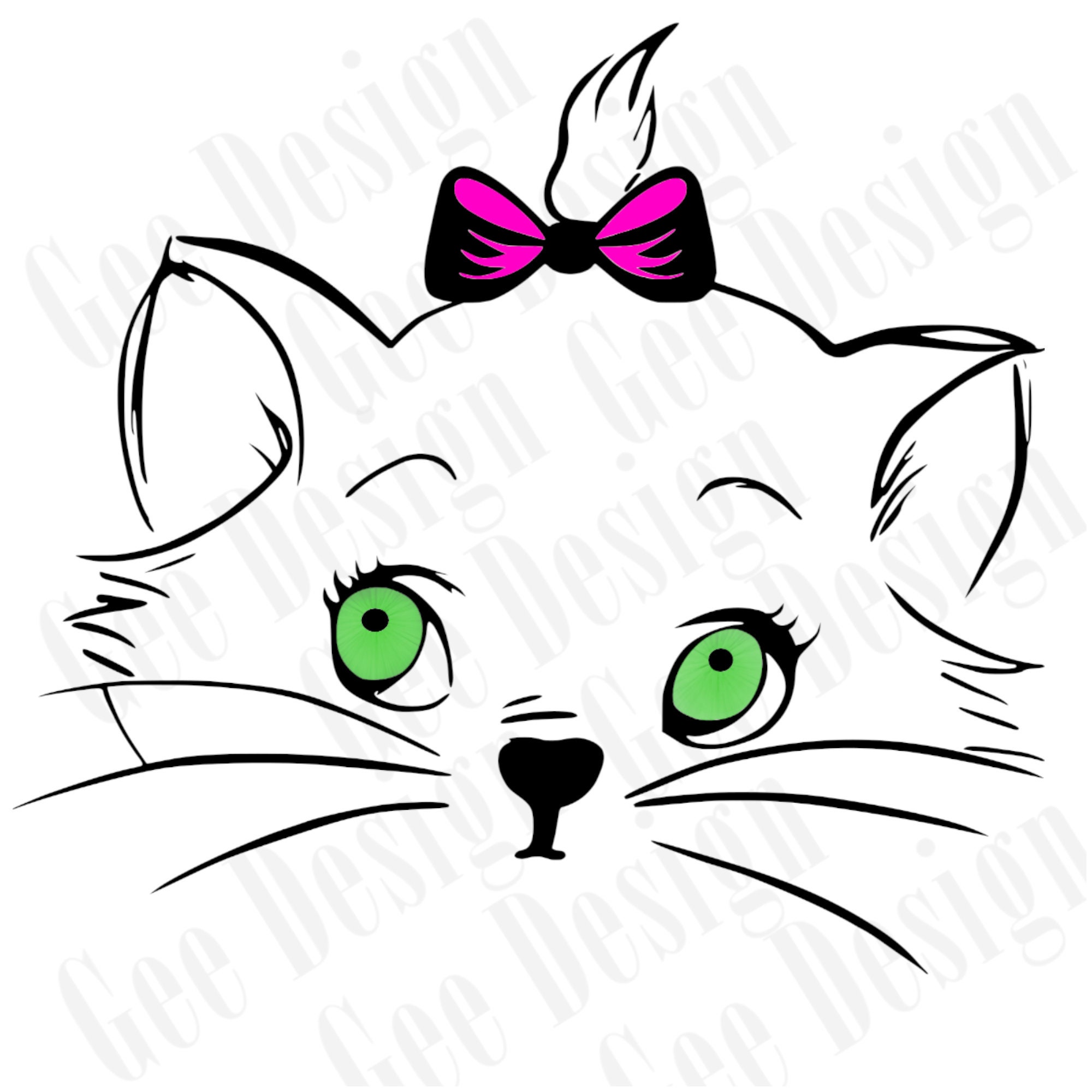 Cat Face SVG PNG Imprint Kitten FCM Digital Cut File Plotter | Etsy