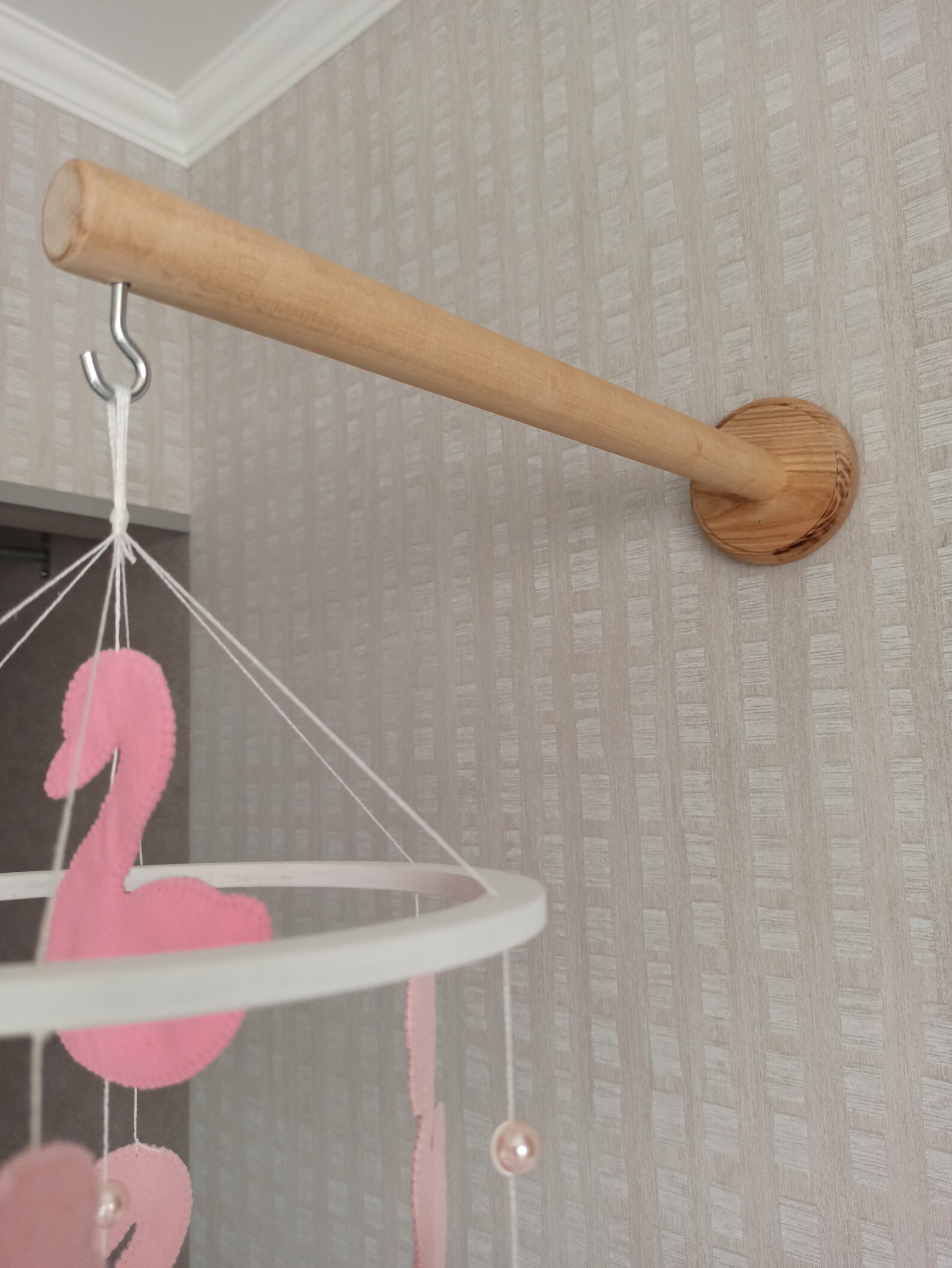 Wooden crib mount arm hanger baby crib attachment mobile Etsy