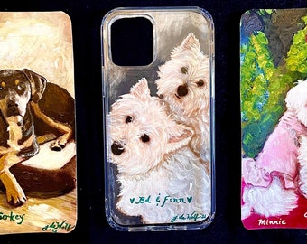 Custom Pet Portrait Phone Case, dog lover gift;  pet cell phone case; IPhone case, pet memorial; dog cell phone case; pet cell phone